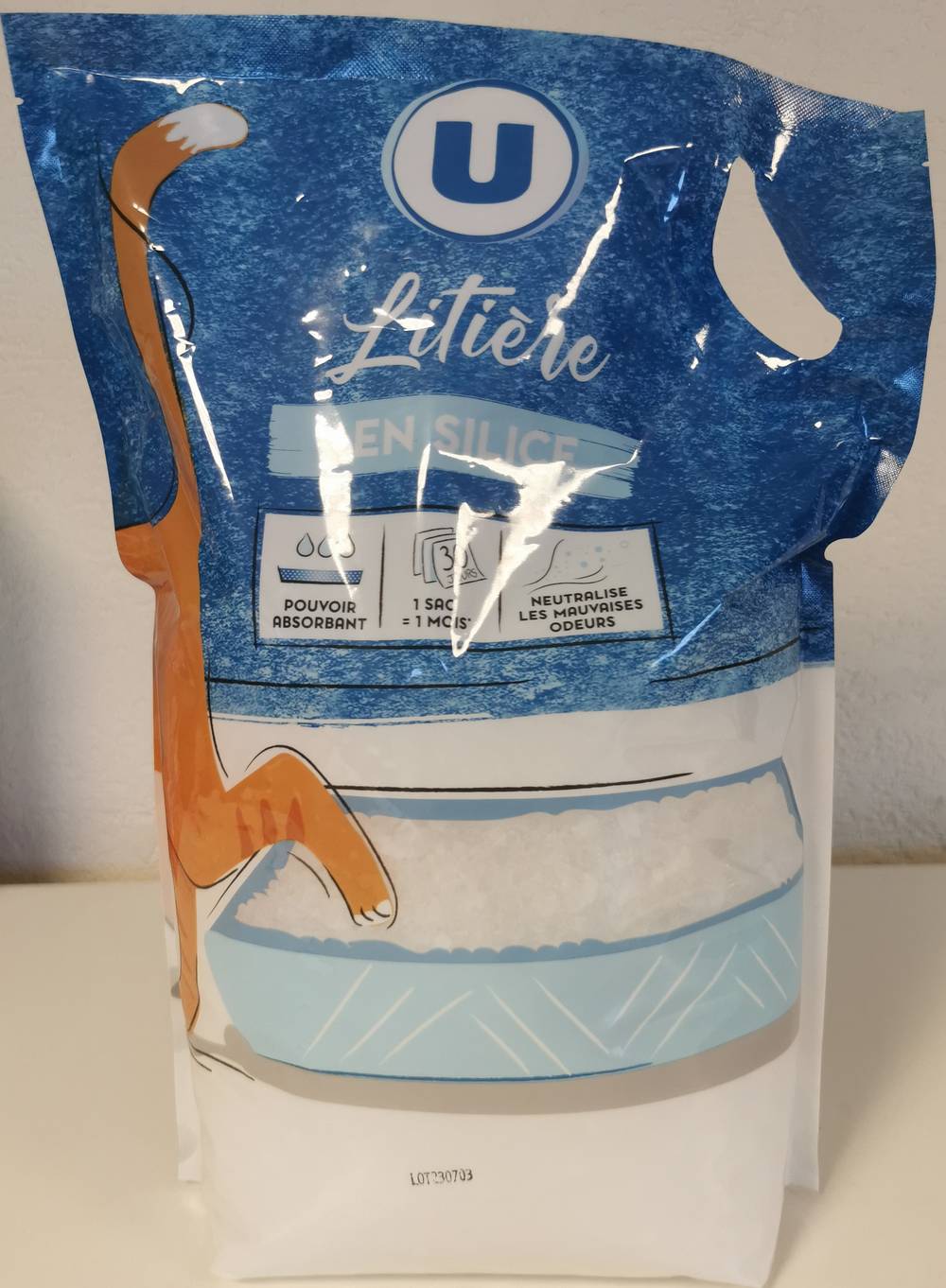 Les Produits U - Litière en silice pour chat