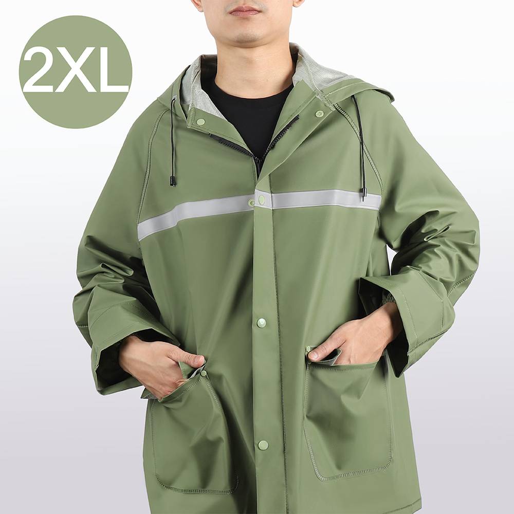 兩件式PVC防護雨衣<羅登綠2XL> <1PC件 x 1 x 1PC件>