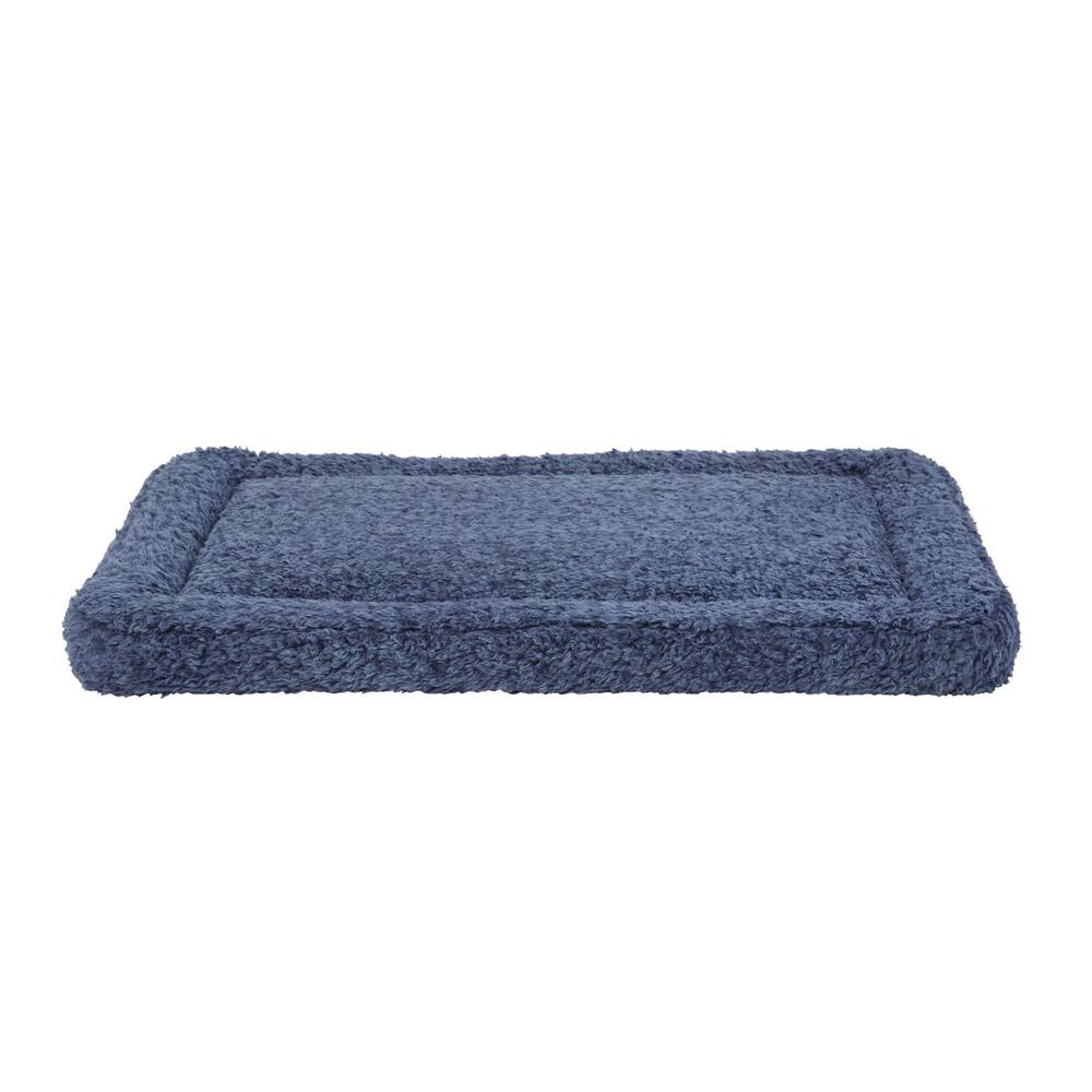Top Paw Cozy Plush Crate Mat For Dogs (30 inch x 19 inch/blue)