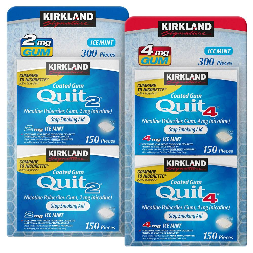 Kirkland Signature Quit Coated Gum, 4 mg., 300-pieces