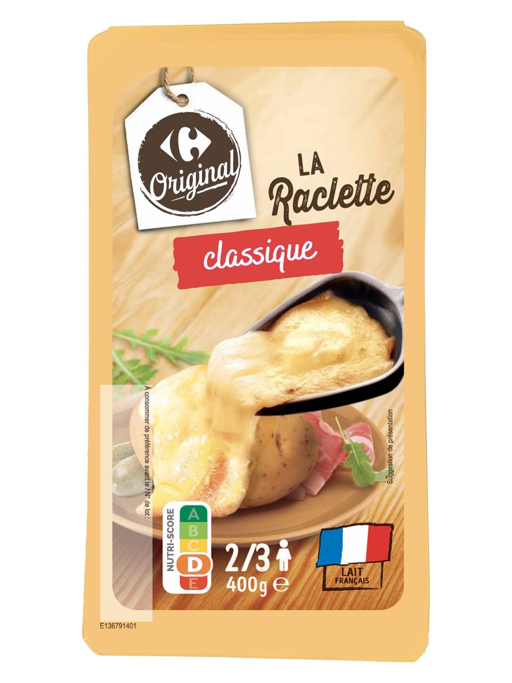 Carrefour - Fromage en tranches à raclette (400g)