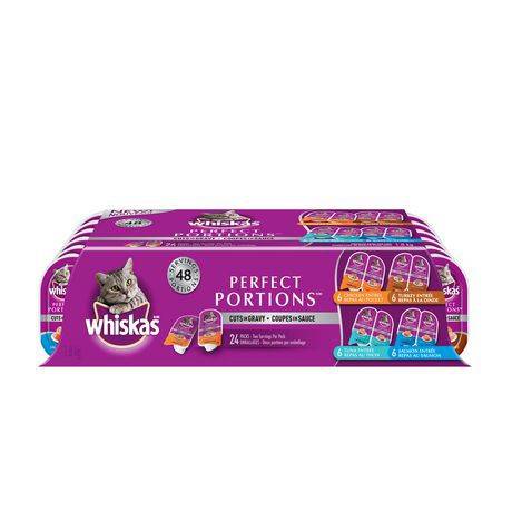 Whiskas Perfect Portions Cuts in Gravy Variety Wet Cat Food (24 x 75 g)