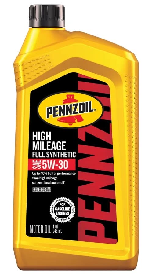 Pennzoil High Mileage Full Synthetic Sae 5w-30 Motor Oil (1 qt)