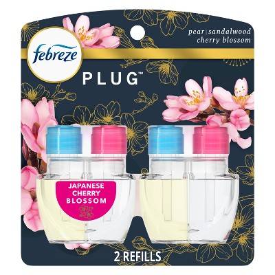 Febreze Dual Plug Air Freshener Refill, Japanese Cherry Blossom (0.87 fl oz, 2 ct)