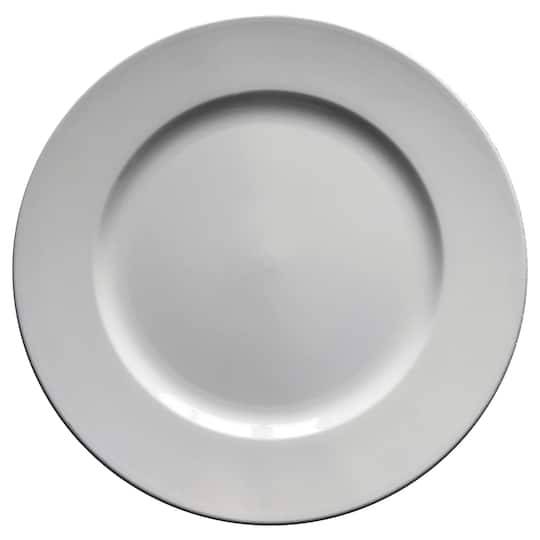 13" White Round Charger Plate By Celebrate It