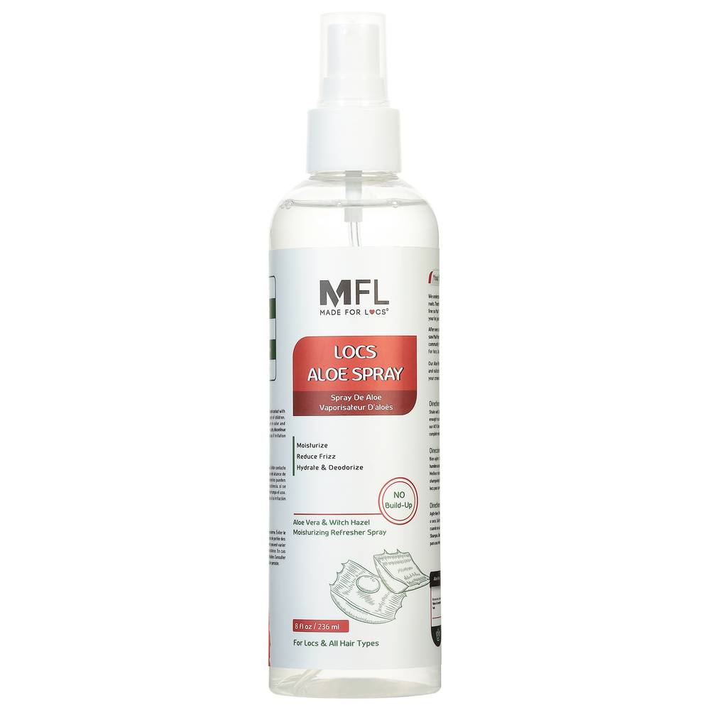 Made For Locs Vegan Refresher Spray For All Hair Types, Aloe Vera (8 fl oz)