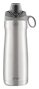 POGO GEAR Stainless Steel Vacuum Insulated Water Bottle, 26 oz., Gray (424-0436-041-6)