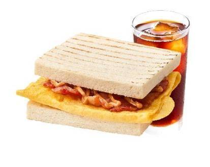 ��【套餐】花生培根歐姆蛋三文治｜Peanut Butter,Bacon and Omelette Sandwich