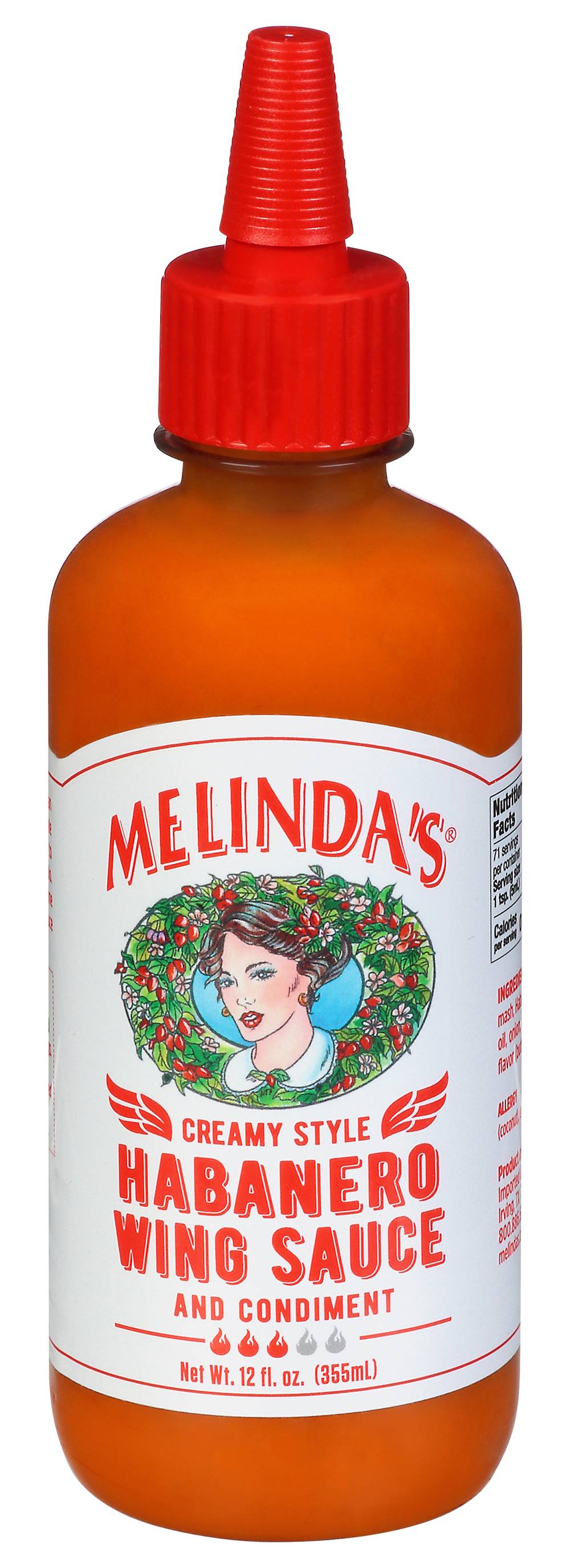 Melinda's Creamy Style Habanero Wing Sauce and Condiment (12 fl oz)