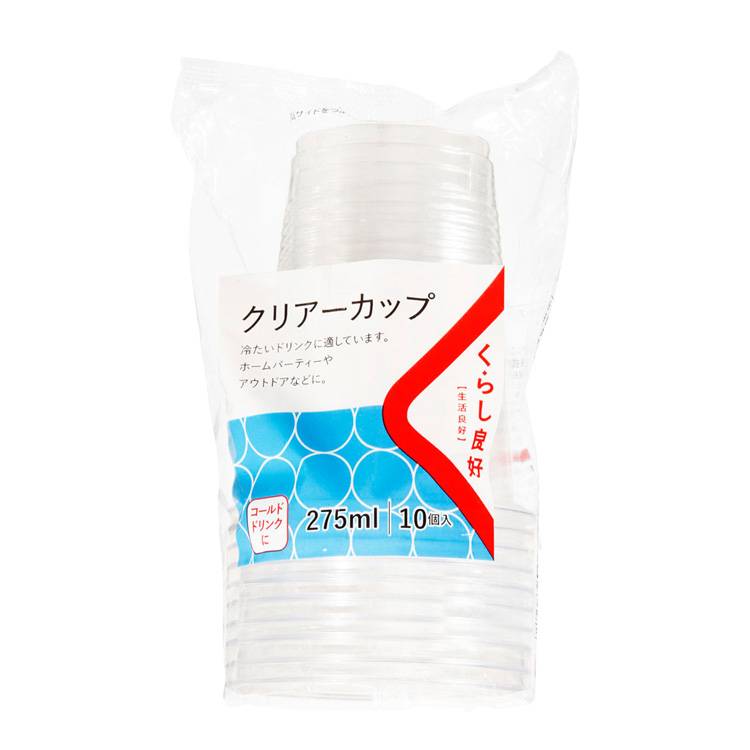 生活良好透明塑膠杯275ml*10入#263262