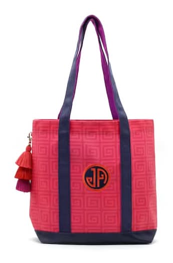 Jonathan Adler x Michaels Greek Key Mini Tote, 17x13.5 in, Pink