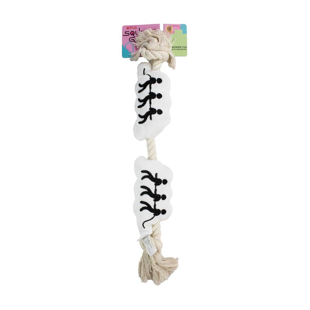 Squid Game Tug O War Rope Dog Toy (white)