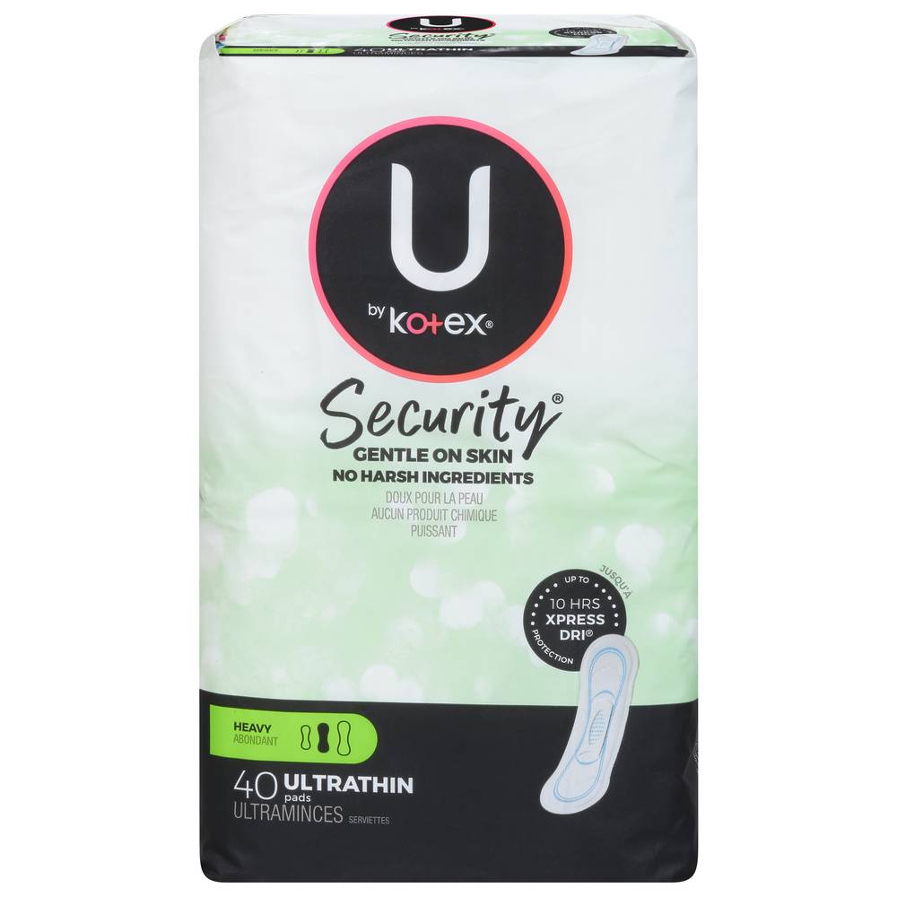 U by Kotex Security Heavy Ultra Thin Pads (9.6 oz)