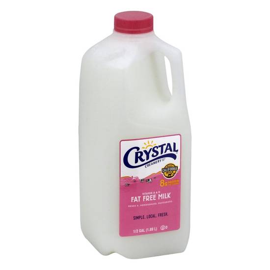 Crystal Creamery Milk Fat Free (1/2 gal)