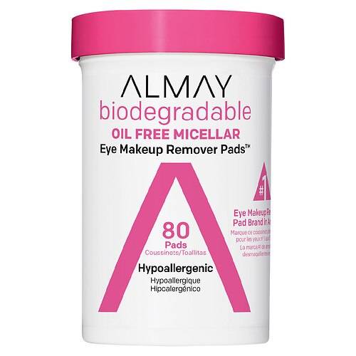 Almay Biodegradable Oil Free Micellar Eye Makeup Remover Pads - 80.0 ea