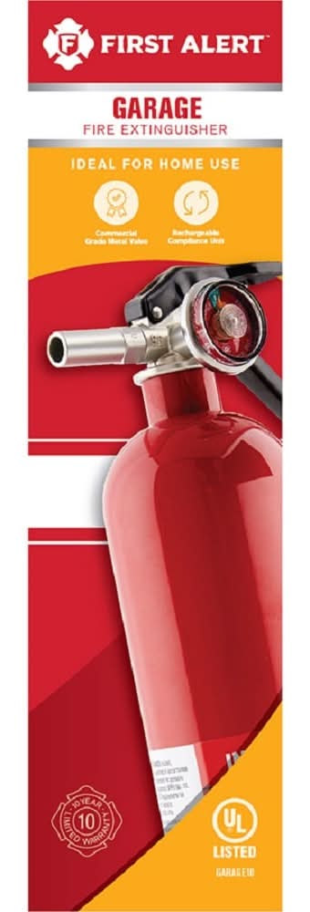 First Alert Garage/Workshop 10-B:C Commercial/Residential Rechargeable Fire extinguisher