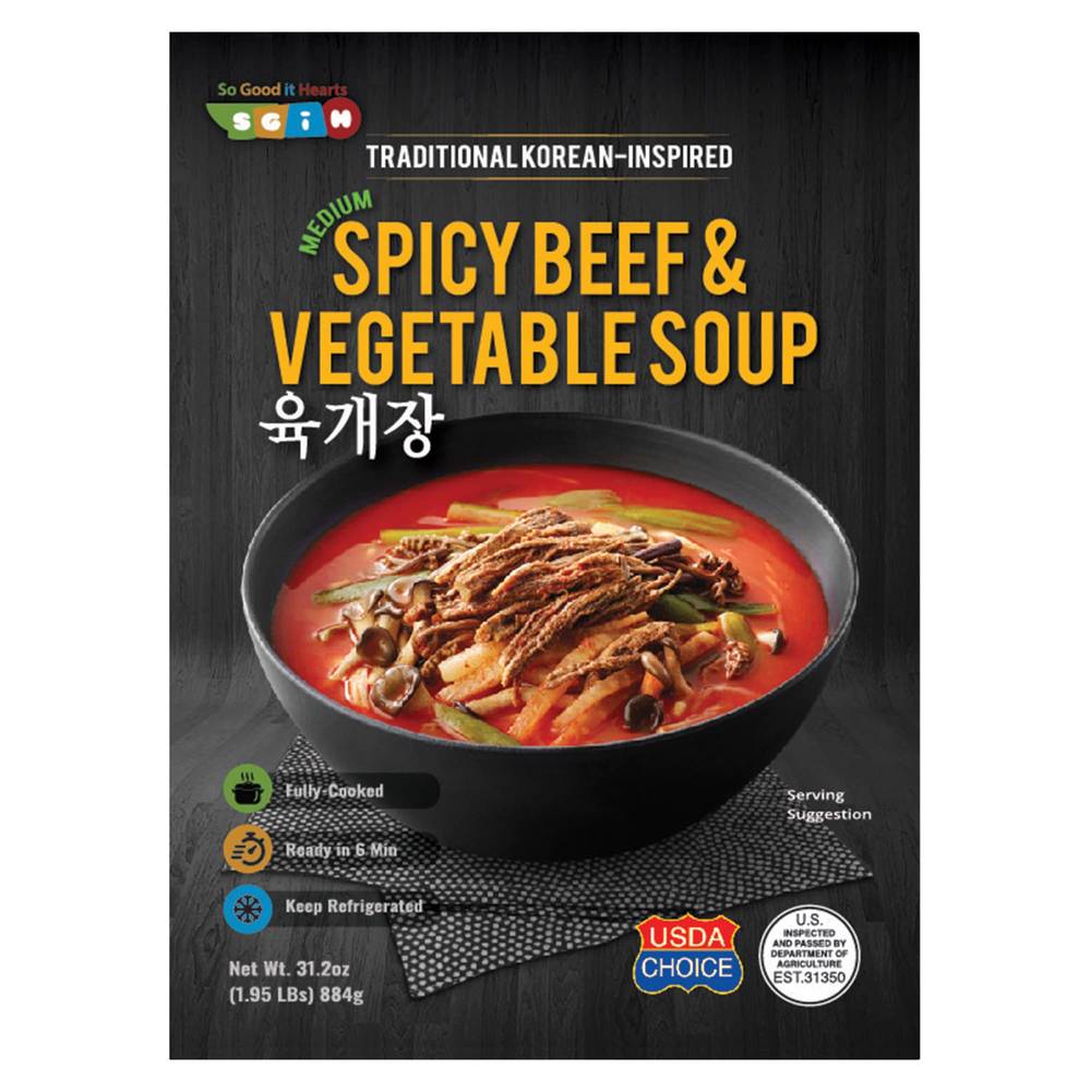 So Good It Hearts Spicy Beef & Vegetable Soup(31.2Oz)