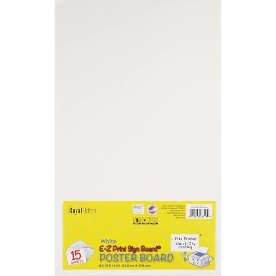 Royal Brites E-Z Print 8-1/2" X 14", White Sign Board (15 ct)