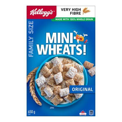 Kellogg's originale format familial (650 g) - mini wheats! family size cereal (650 g)