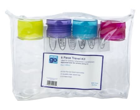 3oz Travel Bottles w/ Labels 6-Piece Set