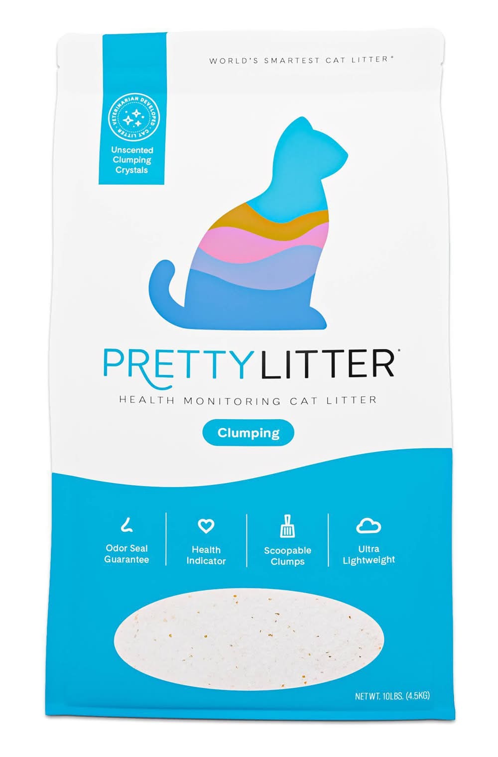 PrettyLitter Clumping Low Dust Light Weight Cat Litter (10 lbs)
