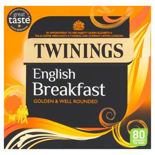 Twinings English Breakfast 80 Plant-Based Tea Bags (200g)