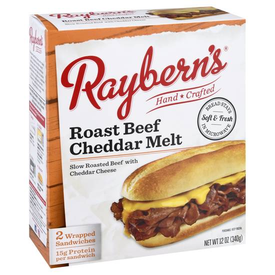 Raybern's Roast Beef Cheddar Melt Wrapped Sandwiches (2 ct)