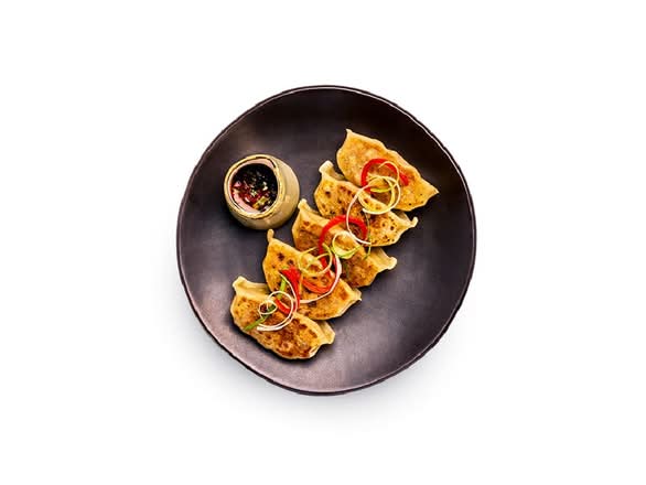 beef + kimchee gyoza
