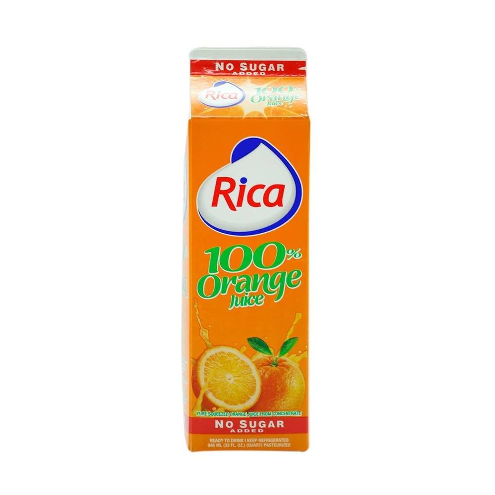 Jugo De Naranja 100% Rica Sin Azúcar 946ml