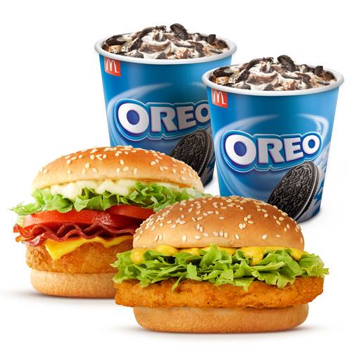 McPollo Honey Mustard + McPollo BLT con Queso + 2 McFlurry Oreo