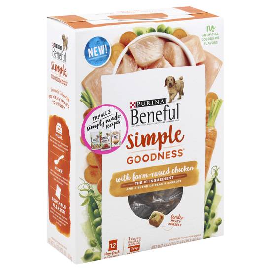 Purina Beneful Simple Goodness With Farm-Raised Chicken Dog Food (12 ct)