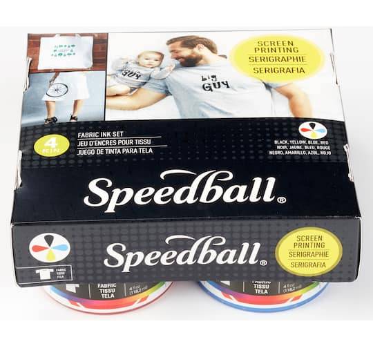 Speedball Fabric Screen Printing Starter Set, Assorted (16 fl oz, 4 ct)