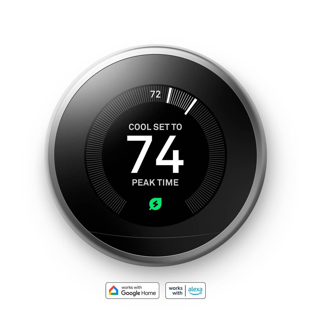 Nest T3008us Learning 3rd Generation Thermostat (professional version) - Silver