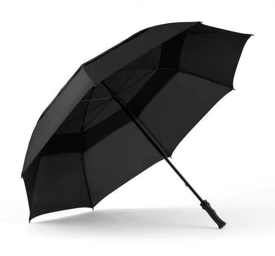 ShedRain Vented Windjammer Golf Umbrella, Black