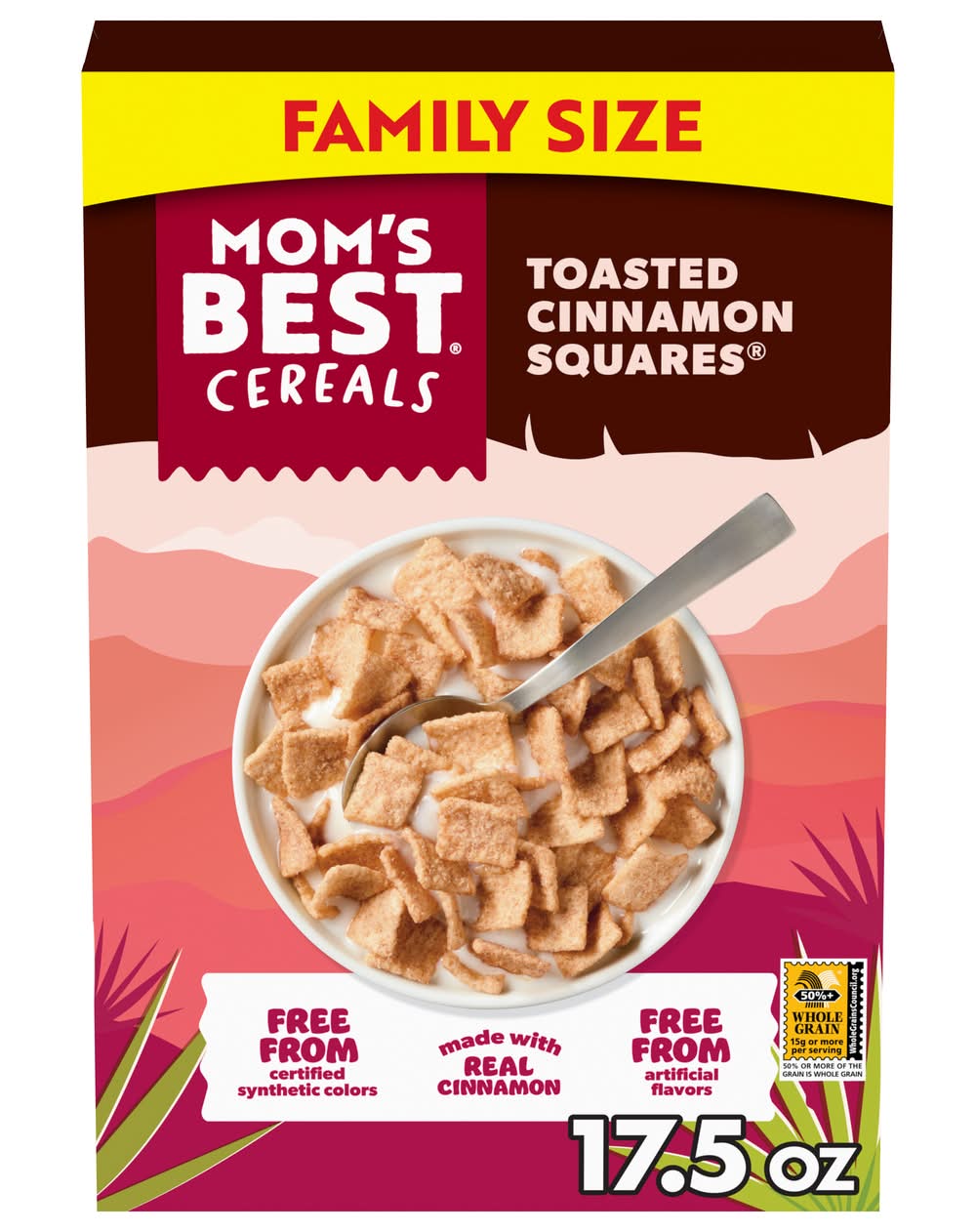 Mom's Best Toasted Cinnamon Squares Cereal (17.5 oz)