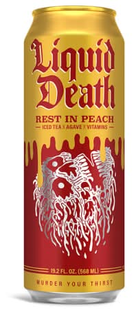 Liquid Death Iced Tea 19.2oz Peach