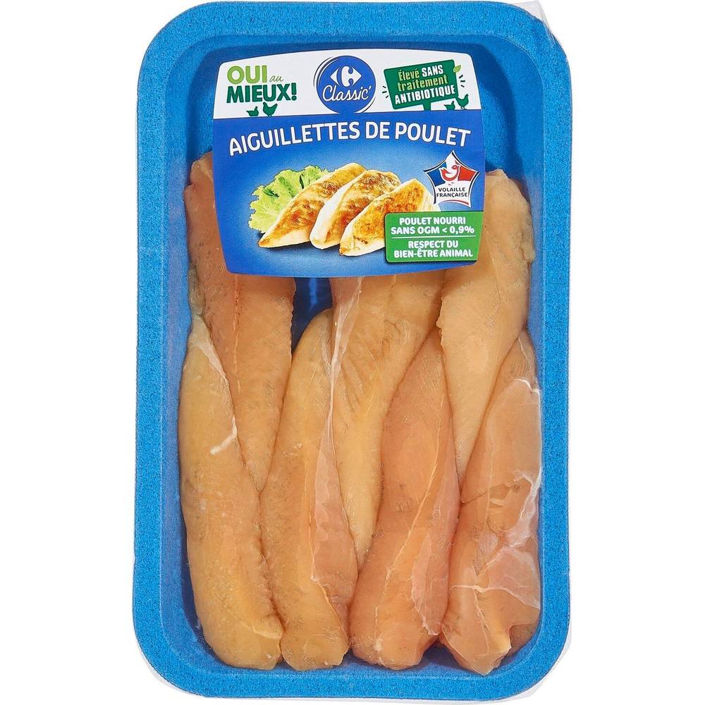 Aiguillettes de poulet jaune CARREFOUR CLASSIC' - la barquette de 260g