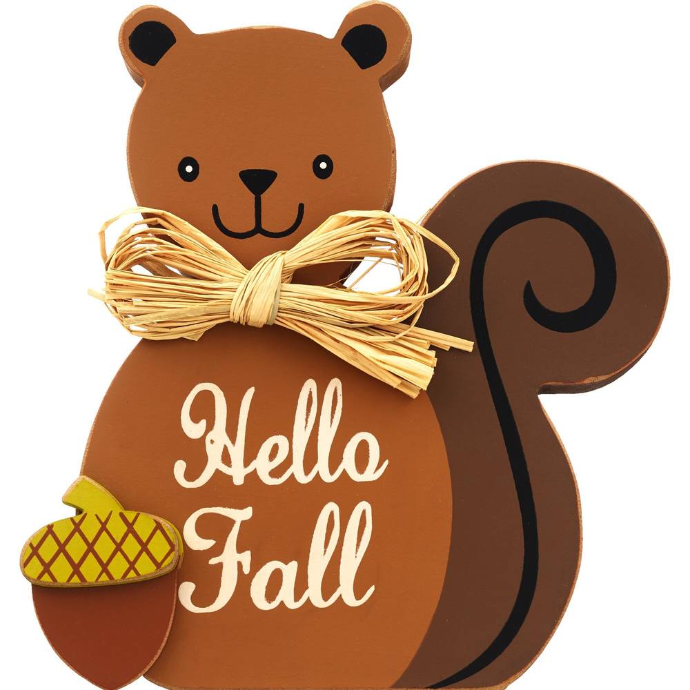 Hello Fall Critter Sign, 6 in