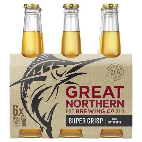 Great Northern Brewing Co. Super Crisp Lager Beer (6 x 330mL)