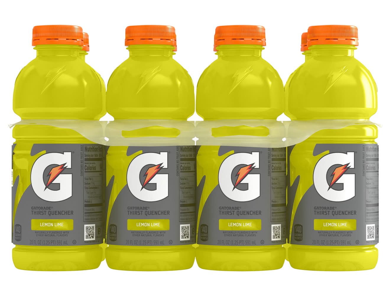 Gatorade Thirst Quencher Sports Drink, Lemon Lime (8 x 20 fl oz)