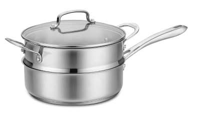 Cuisinart Stainless Steel Saute & Steamer Set With Helper Handle 3.5 Qt