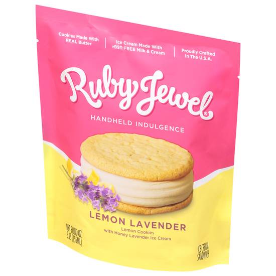 Ruby Jewel Lemon Lavender Ice Cream Sandwich