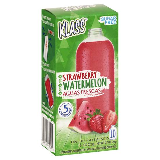 Klass Sugar Free Strawberry Watermelon Drink Mix (10 ct)