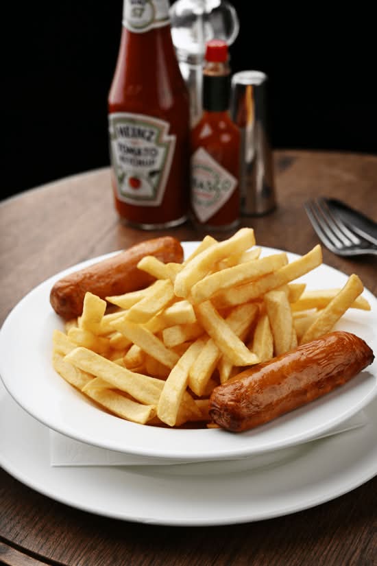 Chips and Beef Sausage