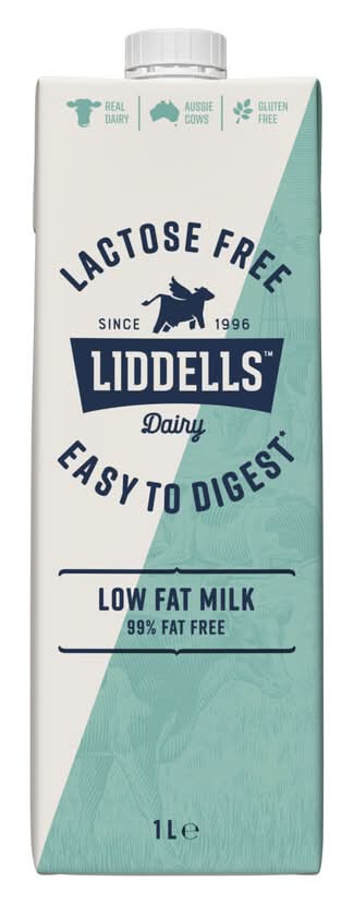 Liddells Easy To Digest Lactose Free 99% Low Fat Milk (1L)