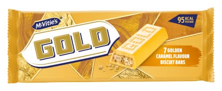McVitie's Golden Caramel, Gold Biscuit Bars (7 pack)