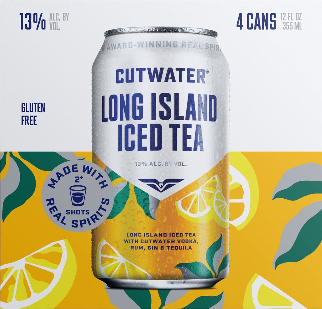 Cutwater Spirits Long Island Iced Tea (4 x 12 fl oz)