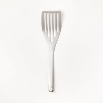 Figmint Stainless Steel Slotted Fish Turner, Silver