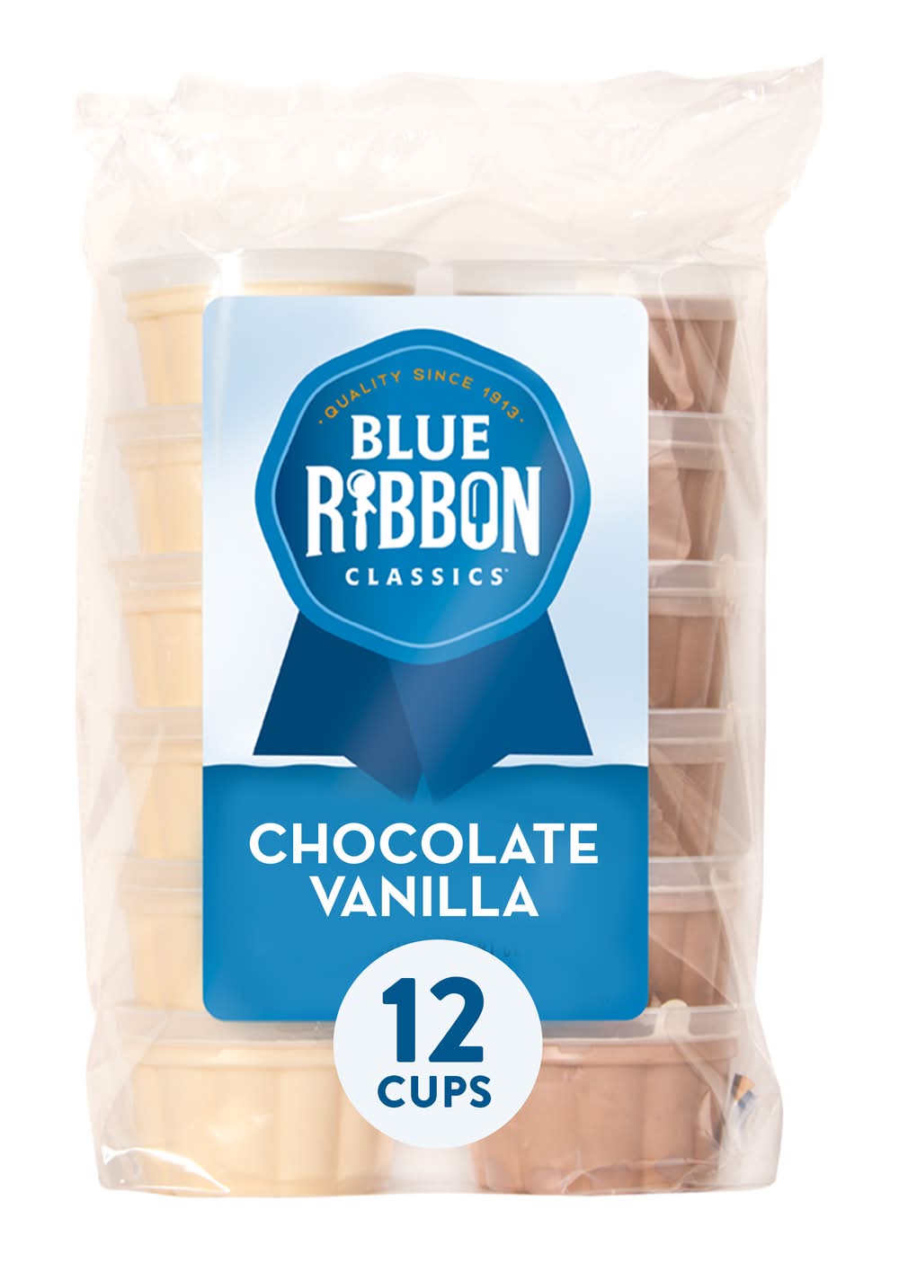 Blue Ribbon Classics Frozen Dairy Dessert, Chocolate-Vanilla (12 x 3 fl oz)