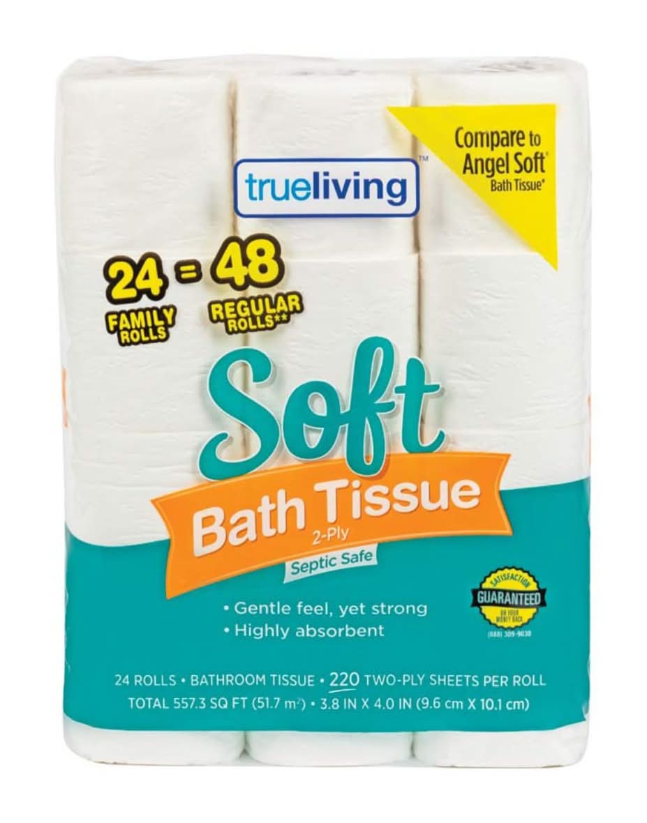 True Living Soft Bath Tissue 24 Rolls